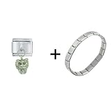 Pugster Halloween Silver Gothic Demon Italian Charm