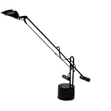 Ledu Counter-Balanced Halogen Desk Lamp Black 18in Reach Heavy Weighted Bas ....