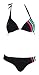 Adidas Lycra Damen Neckholder Bikinis Triangel Bademode Strandbikinis Triangelbikini Badebekleidung Strandbekleidung Oberteile tops Neckholderbikinis schwimmen Frauen Black 40