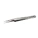 Aven Angled Ultra Fine Pattern 5A Precision Tweezer, Stainless Steel, 4-1/2" Length