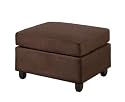 Furniture online: Bobkona Microfiber Ottoman, Chocolate