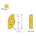Sandvik Coromant R300-2060E-MM 1040 PVD Coated Solid Carbide CoroMill 300 Profile Indexable Milling Insert, 20 Inscribed Circle, Medium Chip Breaker, 0.2551" Thick (Pack of 10)