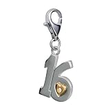 Hot Diamonds Sweet Sixteen Charm, Sterling Silver