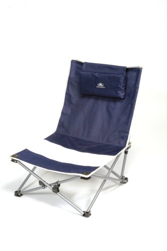 SunnCamp Steel Foldable Low Chair – Navy Blue