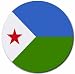 Djibouti Flag Round Mouse Pad