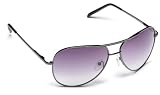 Dickies - Dickies Unisex Classic Metal Aviator Recess Sunglasses, Gunmetal/Grey Gradient