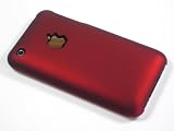 RED hard-back case + screen protector - for iPhone 3G