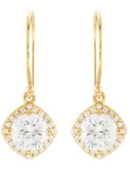 14k Yellow-Gold 2 1/5CTW Diamond Earrings by US Gems