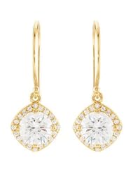 14K Yellow 2 1/5 Ct Tw Earrings Pair 2 1/3 Ct Tw Diamond Earrings