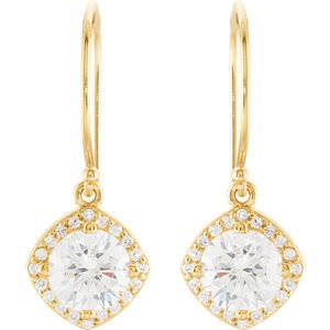 Genuine IceCarats Designer Jewelry Gift 14K Yellow Gold 2 1/5Ctw Diamond Earrings. Pair 2 1/3 Ct Tw Diamond Earrings 2 1/5Ctw Diamond Earrings In 14K Yellow Gold