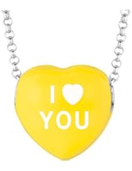 Sweethearts Enamel "My love" Heart on 16" Necklace Pendant with Gift Box