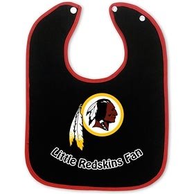 Caseys Distributing 9960601142 Washington Redskins Two-Toned Snap Baby Bib