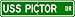 USS PICTOR AF 54 Street Sign - Navy