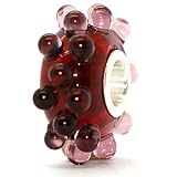 Plump Berry Murano Glass Sterling Silver Solid Core Bead fits European Charm Bracelet