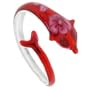 925 Sterling Silver RED Hand Painted DOLPHIN Toe Ring
