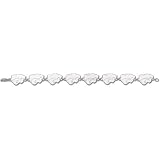 Kansas State University Powercat 1/2 7.5 Bracelet (Silver)