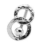 Reverse Mounted Belly Button Ring Connected Rings