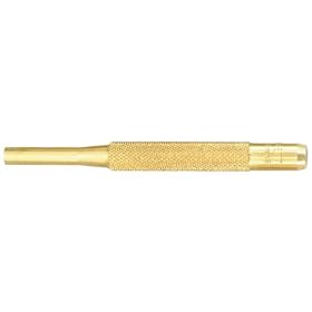 Starrett B565G Brass Drive Pin Punch, 4" Length, 1/4" Punch Diameter