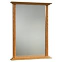 Wall Mirror, Oak, Dresser Mirror (Carolina Oak) (37 3/4"H x 27 1/2"W x 3 3/8"D)