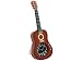 Acoustic Guitar Desk Office Clock with Stand Cherry and Brass Plastic