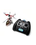 3 Channel FALCON X Electric Mini Indoor Co-Axial Full Metal Body Frame w/Led Lights & Built in Gyroscope R/C Remote Controlled Helicopter (colors may vary)