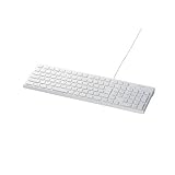 iBUFFALO �t���L�[�{�[�h �y�h���S���N�G�X�gX����m�F�ρz USB�ڑ� �Ɨ��L�[�^�C�v �z���C�g BSKBU04WH