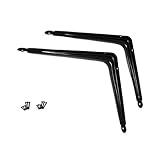 ハイロジック:L型棚受 250×300ミリ 黒 入数1袋（2個） 00098039 ×5セット