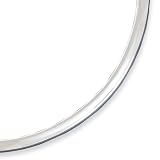 Sterling Silver Polished Half Round 6mm Neck Collar