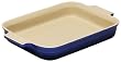 Le Creuset Stoneware 12-1/2-by-9-1/2-Inch Rectangular Baking Dish, Cobalt Blue