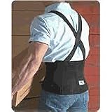 9 Black Workforce Industrial Back Support with Removable Suspenders #3265 X-Small
