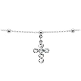 Crystalline Gem Cross Belly Chain