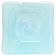 Colorful Art Glass Green Small Square Plate 8 3/4"X8 3/4" Set of Two