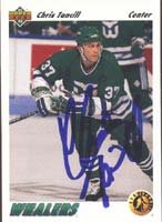 Cover image : Chris Tancill, Hartford Whalers Autographed Card