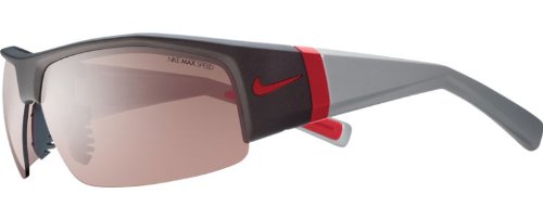 Nike SQ E Sunglasses (Dark Gunmetal/Matte Platinum Frame, Max Speed Tint/Grey Lens)