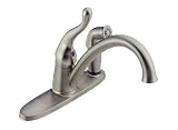 Delta Faucet 319-SS-DST Talbott Single-Handle Kitchen Faucet with Matching Sprayer, Brilliance Stainless