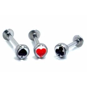 【クリックで詳細表示】トランプラブレット/16ゲージ：(内径)9.5mm/(デザイン)ハート