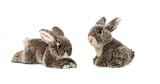 Anna Club - 23182008 - Peluche - Lapin Gris - 19 cm - Couché