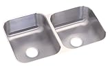 Revere Undermount 31-by-20-by-10-by-8 Inch Double Bowl Offset Stainless Steel Kitchen Sink