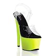 Pleaser Shoes Women��s ADORE-708UV, 6 1/2'' Neon Bottom Ankle Strap Platform Sandal