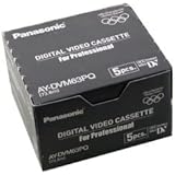 Panasonic AY-DVM63PQ Professional Quality MiniDV 63min Data Tape Cartridge 5 Packs