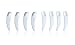 KINGLAKE 100 PCS Mini Disposable Curved Cosmetic Spatula Makeup Mask Scoop Plastic Spoon Makeup Tool