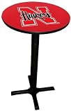 Nebraska Cornhuskers Pub Table with Black Commercial Base