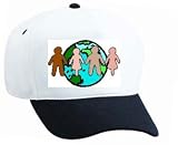 White Cap with multi cultural, world, earth