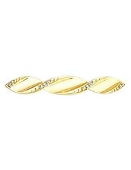 14K Yellow Gold Diamond Brooch - 0.11 Ct. -- LIFETIME WARRANTY