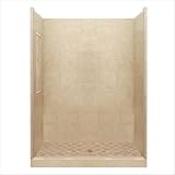 American Bath Factory 30 x 60 Single Threshold Basic Shower Package with Center Drain and Left Neo Cut