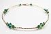 Emerald - May 14kt Gold Filled Adjustable Swarovski Crystal Birthstone Beaded Anklets.