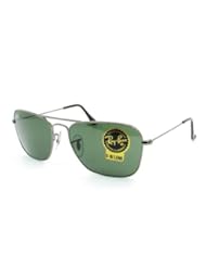 Ray Ban RB3136 CARAVAN 004 Gunmetal/Crystal Green G-15XLT 55mm