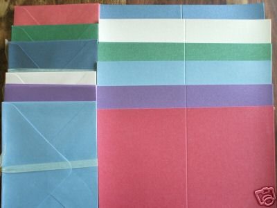 50x DARK PEARLESCENT 5x 7 BOXED BLANK CARDS ENVELOPES