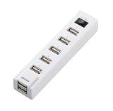 BUFFALO USB2.0Hub バスパワー 7ポート 電源集中スイッチ付 ホワイト BSH7U02WH