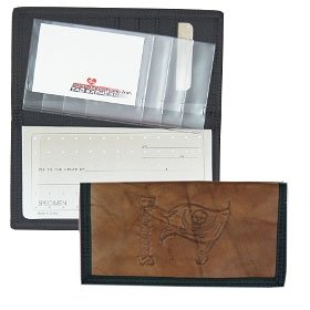 Tampa Bay Buccaneers Leather/Nylon Embossed Checkbook Cover
